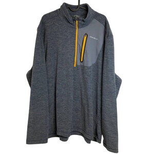 NEW Eddie Bauer Cloud Layer Pro Sports 1/4 Zip Pullover Top Men XXL Cinder Gray